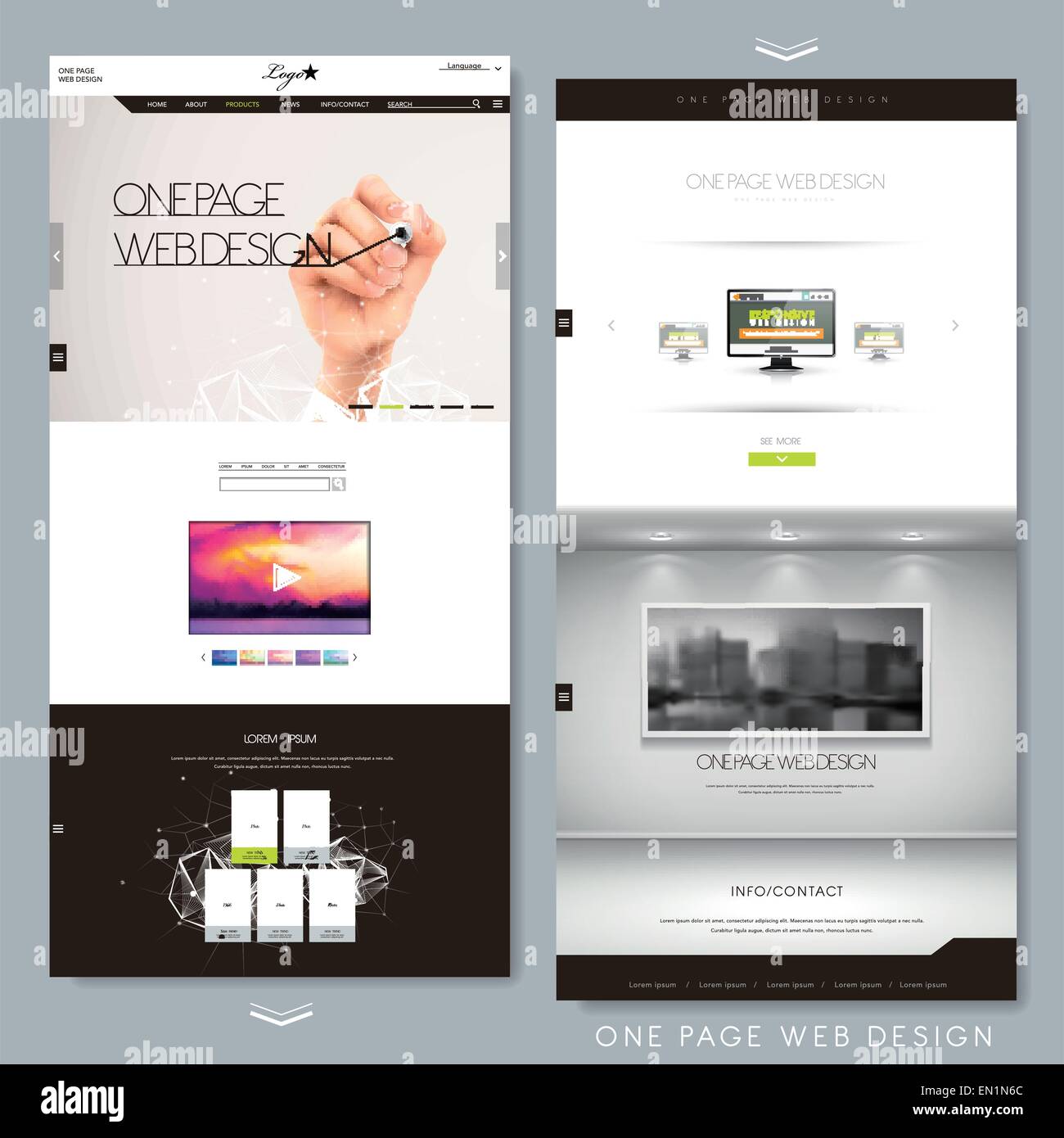 one page website design