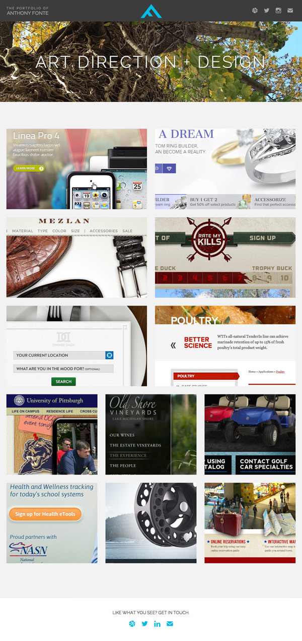 one page web design